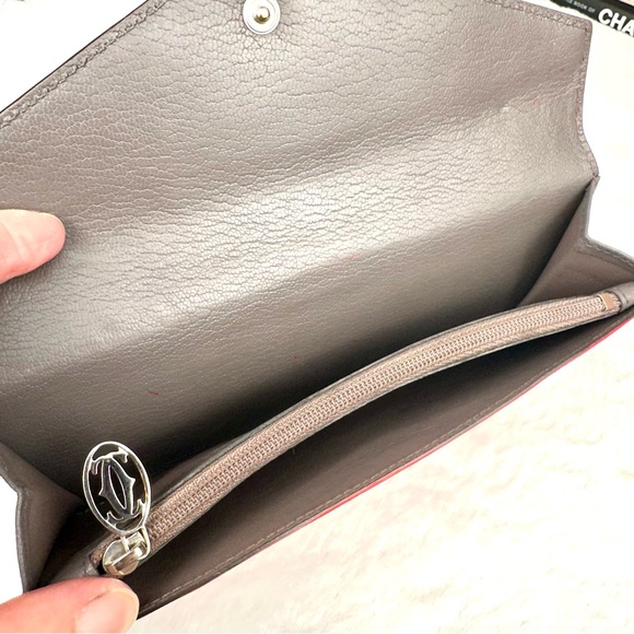 Cartier Red Leather long wallet bifold - Picture 9 of 13